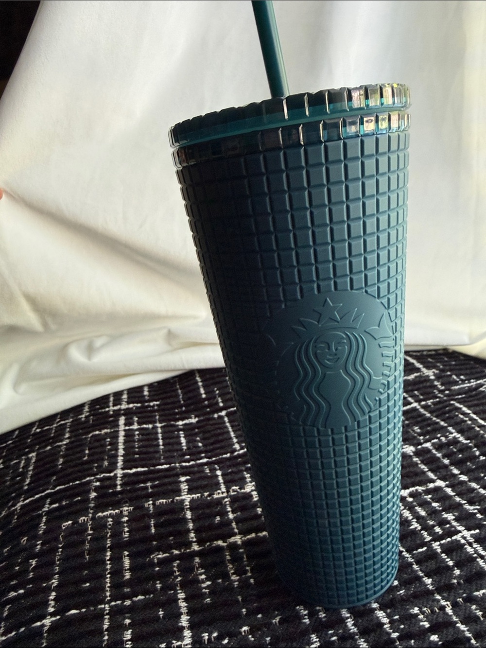 Starbucks Teal Textured Tumbler with Straw